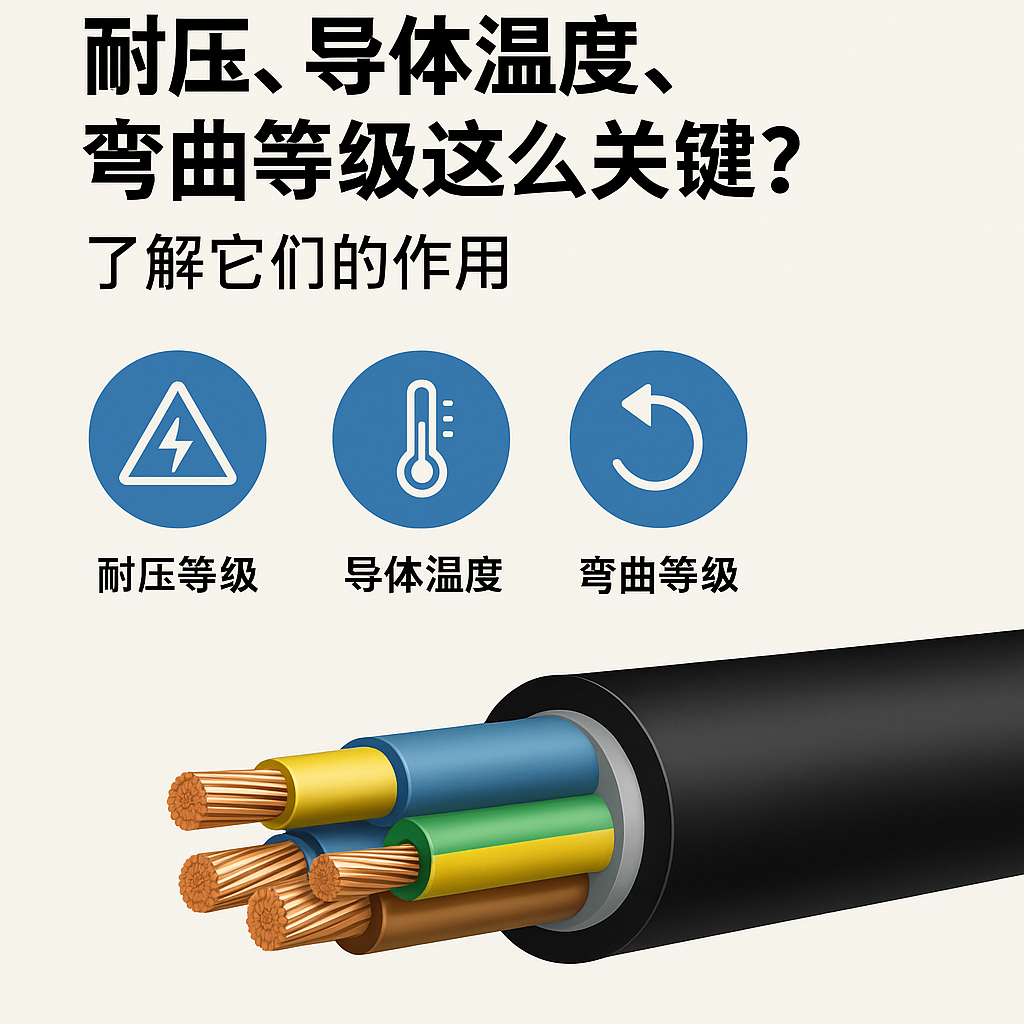 为什么充电电缆的耐压、导体温度、弯曲品级这么要害？？？相识它们的作用
