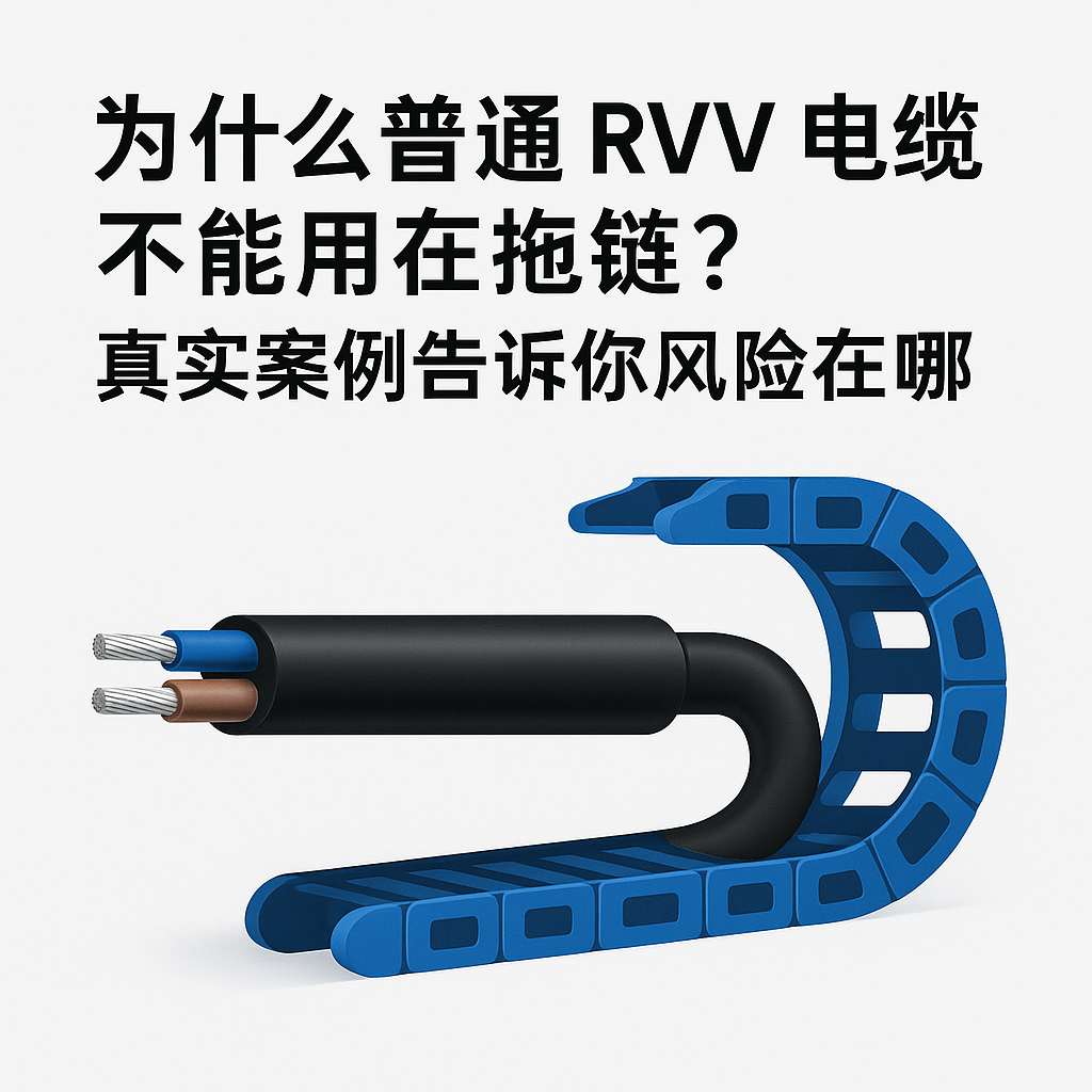 为什么通俗 RVV 电缆不可用在拖链？？？真实案例告诉你危害在哪